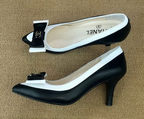 CHANEL Shallow mouth kitten heel Shoes Women--017